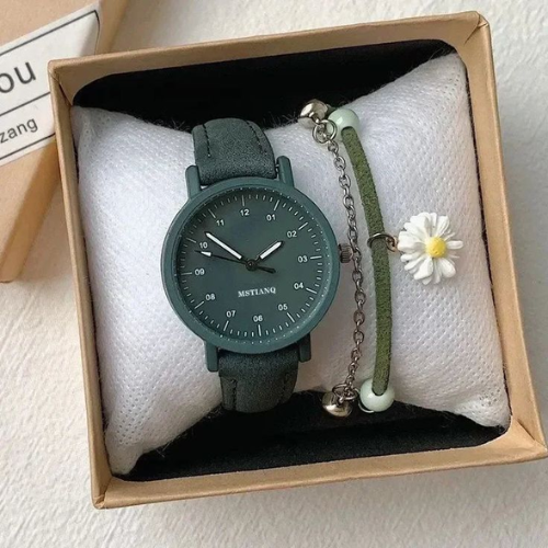 Leather Watch Strap with Fixed Band